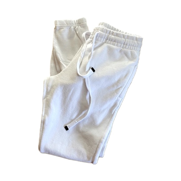 white TALENTLESS logo heavy weight joggers | white sweatpant | unisex - Picture 10 of 11